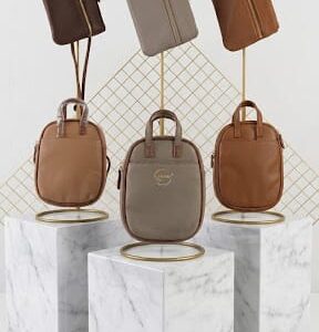 Kit Bolsa Feminina Vertical Smart Nude + Carteira Inclusa