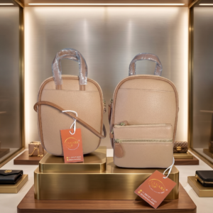 Kit Bolsa Feminina Vertical Smart Nude + Carteira Inclusa